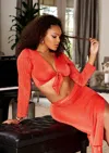 Jmp The Label Verona Top - Blaze Lurex In Orange