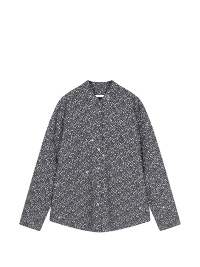 Jnby Floral-print Shirt In Blue