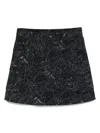 Jnby A-line Cotton Skirt In Black