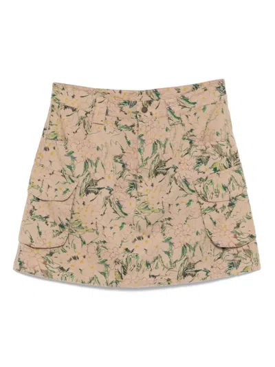 Jnby A-line Cotton Skirt In Multi