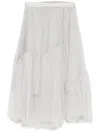 Jnby A-line Flounce Hem Waist Skirt In Grey