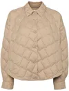 Jnby A-line Short Down Jacket In Brown