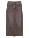 Jnby A-line Tencel Skirt In Brown