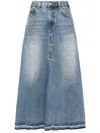 Jnby A-shaped Denim Skirt In Blue