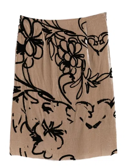 Jnby A-shaped Skirt In Brown