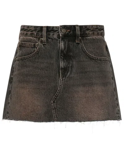 Jnby A-type Denim Skirt In Black