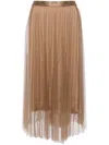 Jnby A-type Gauze Skirt In Brown