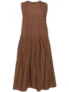 Jnby A-type Sleeveless Dress In Brown