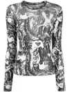 JNBY ABSTRACT-PRINT LONG-SLEEVE T-SHIRT