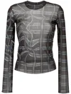 Jnby Oberteil Mit Abstraktem Print In Brown