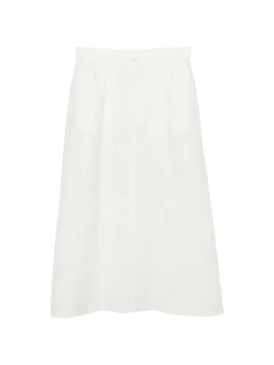 Jnby A-line Ramie Skirt In White
