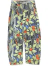 Jnby All-over Floral Print Jeans In Blue