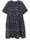 Jnby All-over Graphic Print Dress In Black