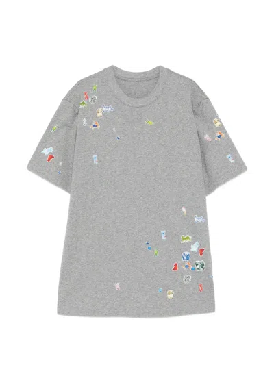 Jnby All-over Graphic Print T-shirt In Gray
