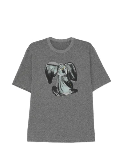 Jnby Animal-print Cotton T-shirt In Gray