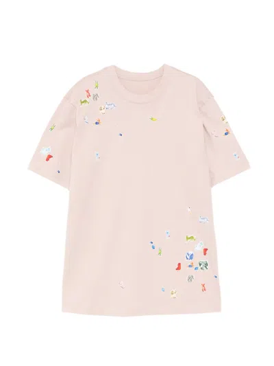 Jnby Animal-print T-shirt In Pink