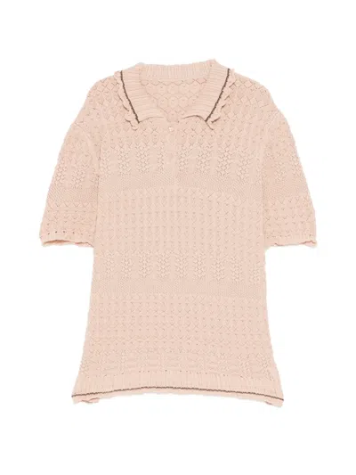 Jnby Artistic Polo Shirt In Pink