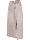 Jnby Asymmetric-design Cotton Skirt In Pink