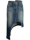 JNBY ASYMMETRIC-DESIGN DENIM SKIRT