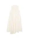 Jnby 비대칭 개더 셔츠 드레스 In White