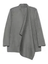 Jnby Asymmetric-hem Coat In Gray
