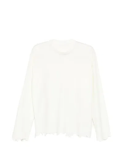 Jnby Asymmetric-hem T-shirt In White