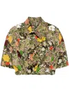 Jnby Asymmetric Printed Shirt In Green