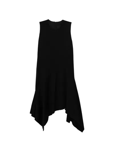 Jnby Asymmetric Sleeveless Dress In Black