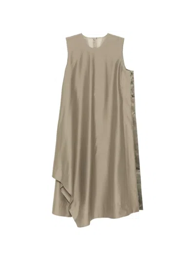 Jnby Asymmetric Sleeveless Dress In Neutral