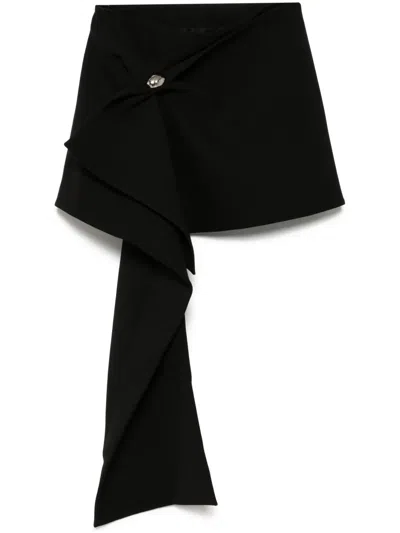 Jnby Asymmetric Waist Skirt In Black