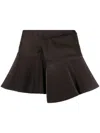 Jnby Asymmetric Wrap Miniskirt In Brown