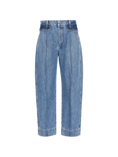 Jnby Barrel-leg Cropped Jeans In Blue