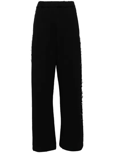 Jnby Bead-embellished Trousers In Black