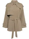 Jnby Belted Trench Coat In 褐色