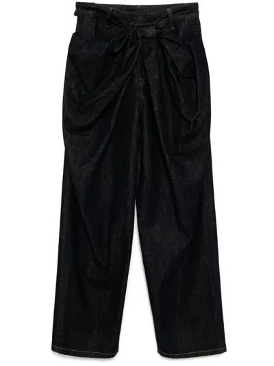 Jnby Bow-detail Jeans In Blue