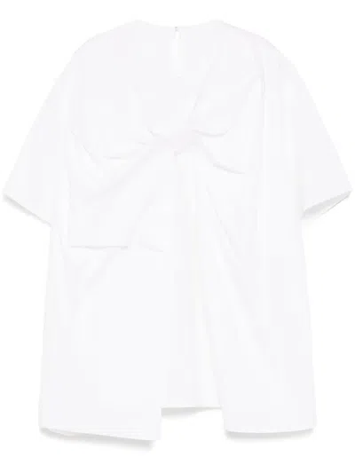 Jnby Bow-embellished Top In White