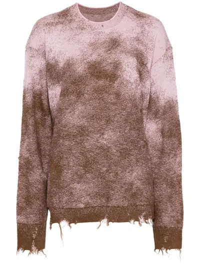 Jnby Brushed-effect Jumper In Pink