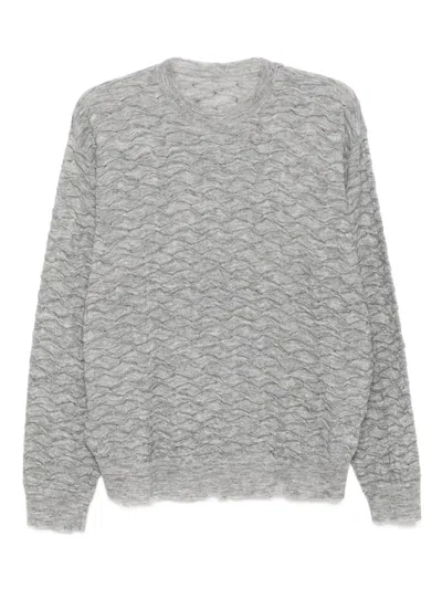 Jnby Brushed Yarn Jumper In Gray