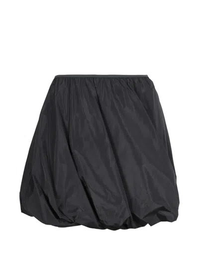 Jnby Bud-silhouette O-silhouette Mini Skirt In 블랙