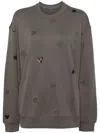 Jnby Butterfly-embroidered Sweatshirt In Grey