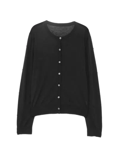Jnby Button-fastening Cardigan In Black