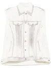 Jnby Button Fastening Pocket Vest In White