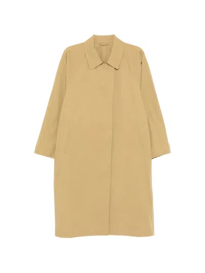 Jnby Button-up Coat In Brown