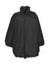 Jnby Button-up Reversible Puffer Jacket In Black
