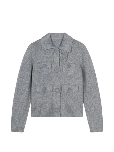 Jnby Cardigan Mit Knopfverschluss Und Mehreren Taschen In Gray