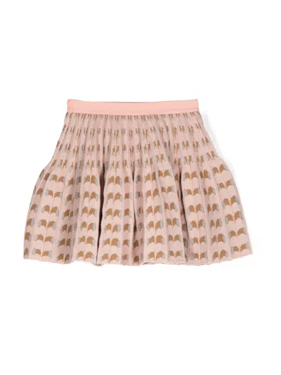 Jnby By Jnby Kids' A-line Pleated Skirt In Pink