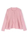 Jnby By Jnby A-line Ribbed Cardigan In Pink