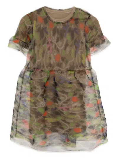 Jnby By Jnby Kids' A-line Short-sleeved Dress In Multi