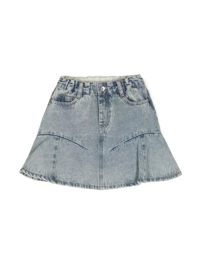 Jnby By Jnby Kids' A-type Denim Short Skirt In Blue