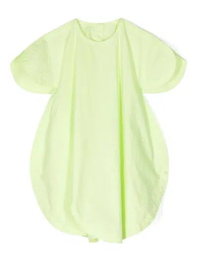 Jnby By Jnby Kids' Asymmetric-hem Cotton Dress In Green